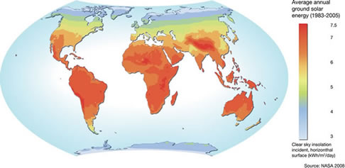 worl solar map